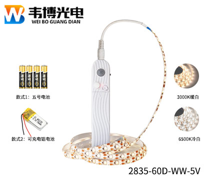 LED人體感應(yīng)電池盒防水燈帶